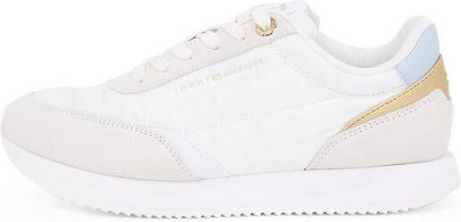 Tommy Hilfiger Plateausneakers ESSENTIAL RUNNER vrijetijdsschoen lage schoen veterschoen met contrastafwerkingen