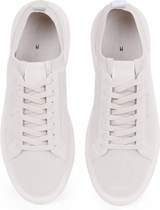 Tommy Hilfiger Plateausneakers LIGHT CUPSOLE KNIT SEASONAL vrijetijdsschoen lage schoen veterschoen met logo-opdruk
