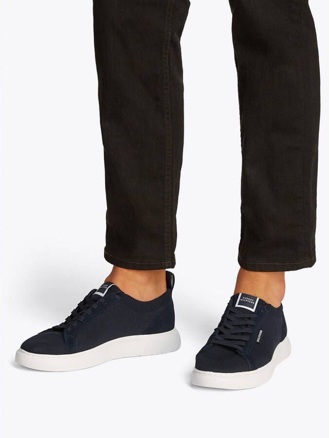 Tommy Hilfiger Plateausneakers LIGHT CUPSOLE KNIT SEASONAL vrijetijdsschoen lage schoen veterschoen met logo-opdruk