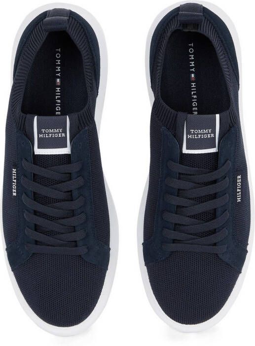 Tommy Hilfiger Plateausneakers LIGHT CUPSOLE KNIT SEASONAL vrijetijdsschoen lage schoen veterschoen met logo-opdruk