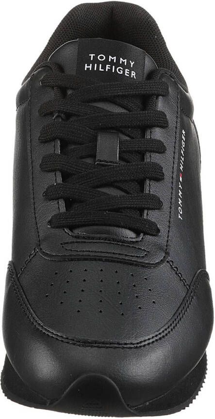 Tommy Hilfiger Plateausneakers LO RUNNER PU MIX vrijetijdsschoen lage schoen veterschoen met gepolsterde schacht