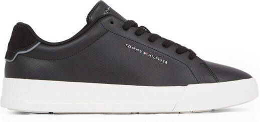 Tommy Hilfiger Plateausneakers TH COURT LTH DETAIL ESS vrijetijdsschoen lage schoen veterschoen met zijlijk logo-opdruk