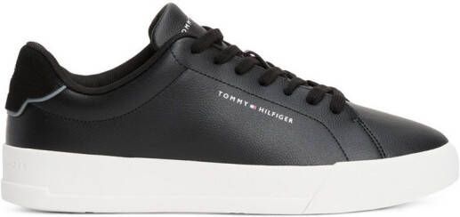 Tommy Hilfiger Plateausneakers TH COURT LTH DETAIL ESS vrijetijdsschoen lage schoen veterschoen met zijlijk logo-opdruk