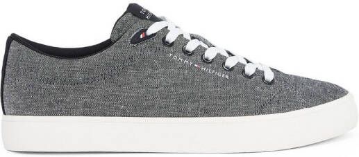 Tommy Hilfiger Plateausneakers TH HI VULC LOW CORE CHAMBRAY vrijetijdsschoen lage schoen veterschoen in gemêleerde look