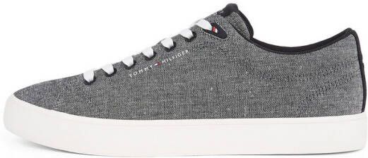Tommy Hilfiger Plateausneakers TH HI VULC LOW CORE CHAMBRAY vrijetijdsschoen lage schoen veterschoen in gemêleerde look