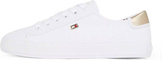 Tommy Hilfiger Plateausneakers VULC CANVAS LACE UP SNEAKER vrijetijdsschoen lage schoen veterschoen in smalle vorm