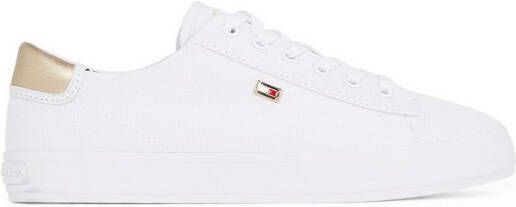 Tommy Hilfiger Plateausneakers VULC CANVAS LACE UP SNEAKER vrijetijdsschoen lage schoen veterschoen in smalle vorm