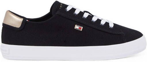 Tommy Hilfiger Plateausneakers VULC CANVAS LACE UP SNEAKER vrijetijdsschoen lage schoen veterschoen in smalle vorm