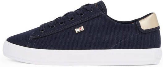 Tommy Hilfiger Plateausneakers VULC CANVAS LACE UP SNEAKER vrijetijdsschoen lage schoen veterschoen in smalle vorm