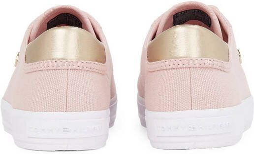 Tommy Hilfiger Plateausneakers VULC CANVAS LACE UP SNEAKER vrijetijdsschoen lage schoen veterschoen in smalle vorm