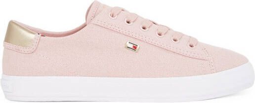Tommy Hilfiger Plateausneakers VULC CANVAS LACE UP SNEAKER vrijetijdsschoen lage schoen veterschoen in smalle vorm