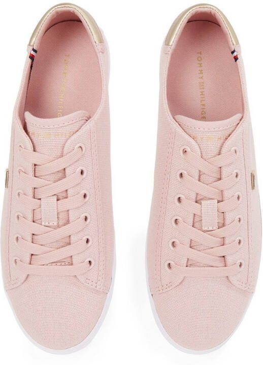Tommy Hilfiger Plateausneakers VULC CANVAS LACE UP SNEAKER vrijetijdsschoen lage schoen veterschoen in smalle vorm