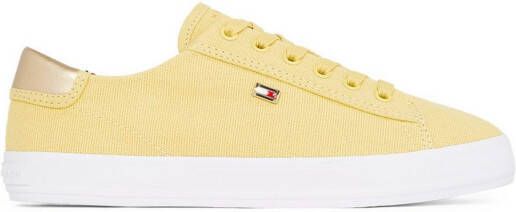 Tommy Hilfiger Plateausneakers VULC CANVAS LACE UP SNEAKER vrijetijdsschoen lage schoen veterschoen in smalle vorm