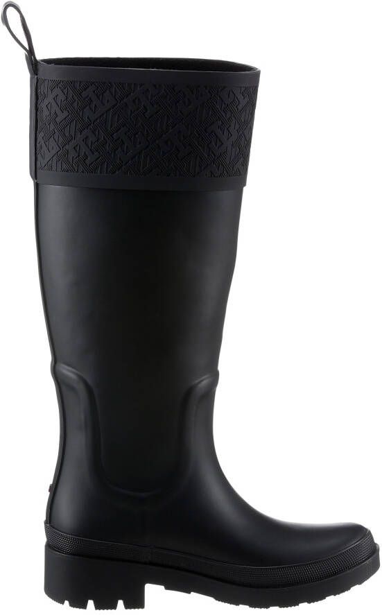 Tommy Hilfiger Regenlaarzen RUBBER LONG BOOT MONOGRAM hakken instaplaarzen outdoorlaarzen monogram-print