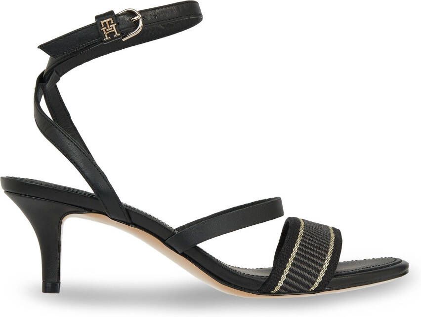 Tommy Hilfiger Sandaaltjes TH WEBBING MID HEEL SANDAL met verstelbare gesp