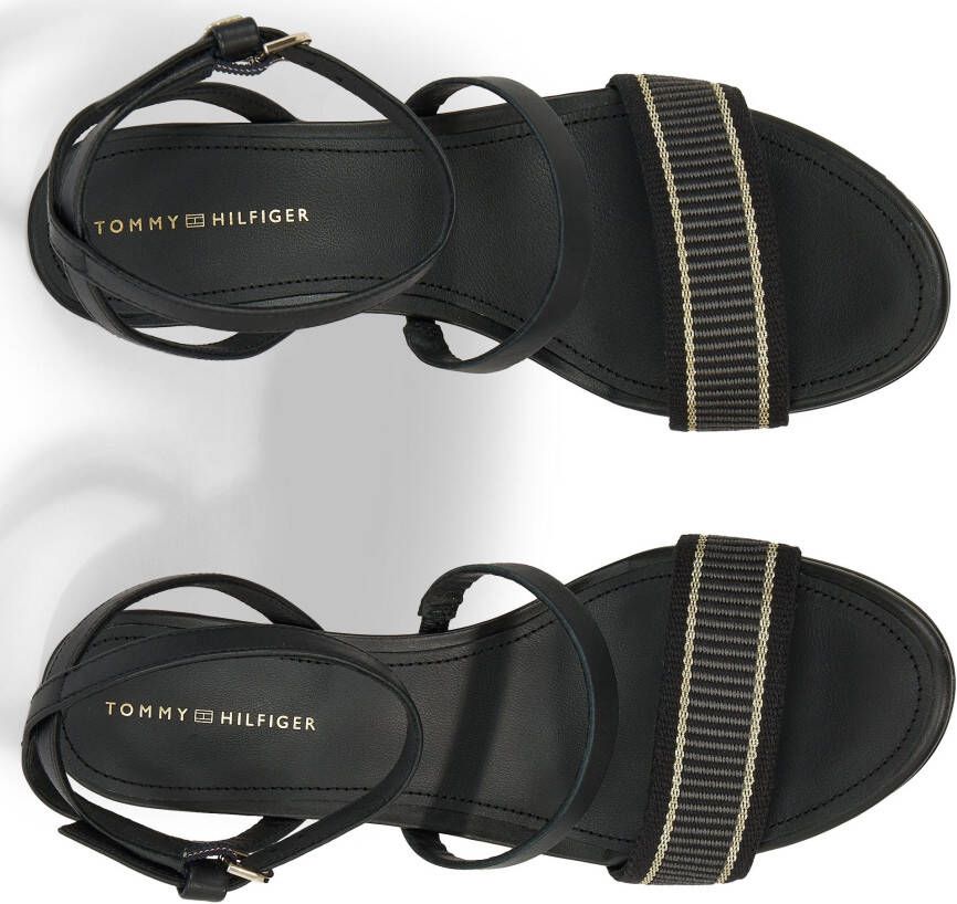 Tommy Hilfiger Sandaaltjes TH WEBBING MID HEEL SANDAL met verstelbare gesp