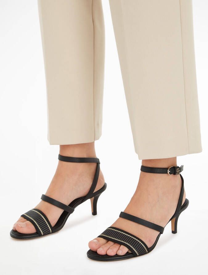 Tommy Hilfiger Sandaaltjes TH WEBBING MID HEEL SANDAL met verstelbare gesp