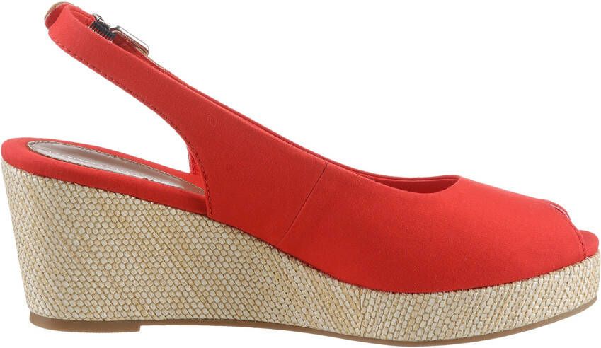 Tommy Hilfiger Sandaaltjes ICONIC ELBA SLING BACK WEDGE