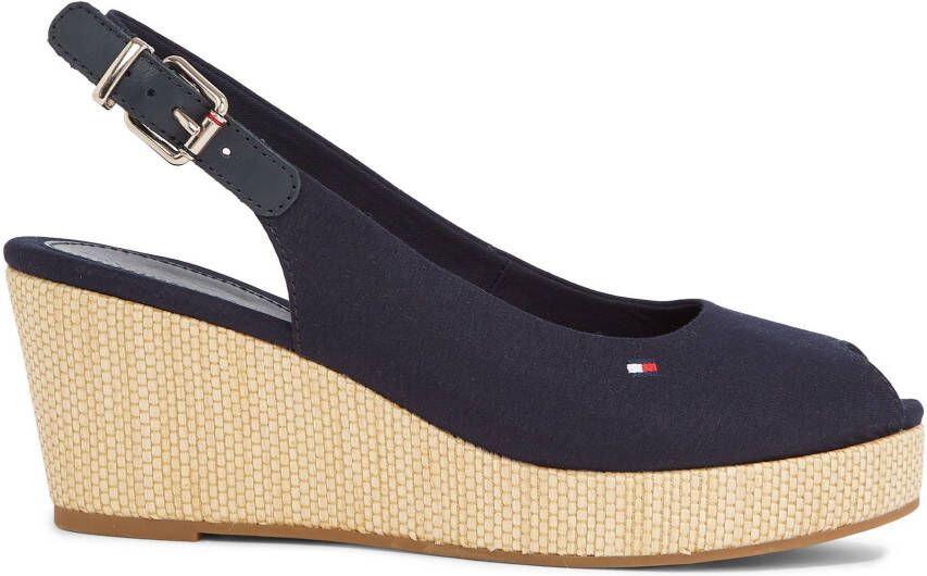 Tommy Hilfiger Sandaaltjes ICONIC ELBA SLING BACK WEDGE