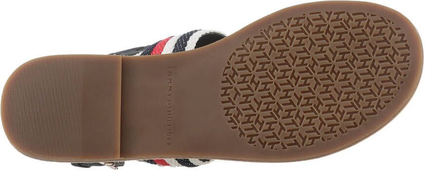 Tommy Hilfiger Sandalen FLAT SANDAL CORPORATE met strepen in tommy-kleuren