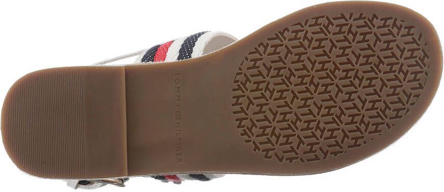 Tommy Hilfiger Sandalen FLAT SANDAL CORPORATE met strepen in tommy-kleuren