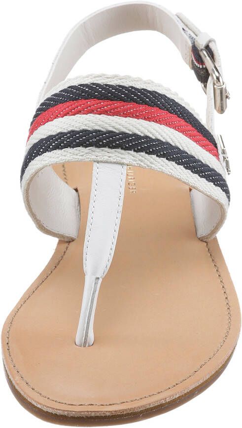 Tommy Hilfiger Sandalen FLAT SANDAL CORPORATE met strepen in tommy-kleuren