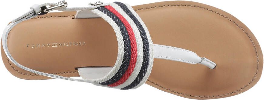 Tommy Hilfiger Sandalen FLAT SANDAL CORPORATE met strepen in tommy-kleuren