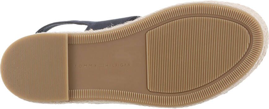 Tommy Hilfiger Sandalen MID WEDGE SANDAL zomerschoen sandaal met jute-beklede plateauhak