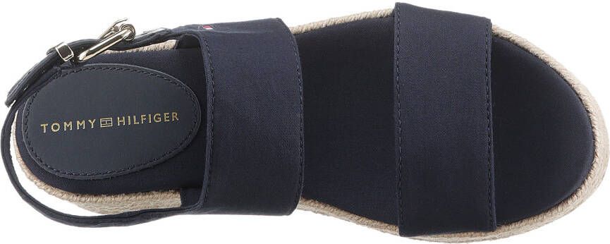 Tommy Hilfiger Sandalen MID WEDGE SANDAL zomerschoen sandaal met jute-beklede plateauhak