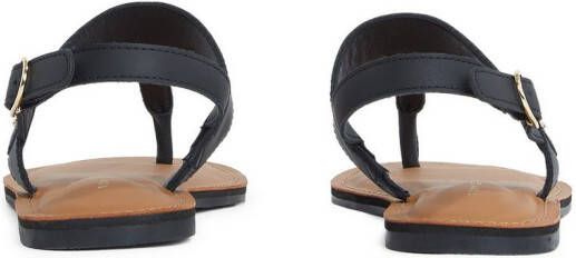 Tommy Hilfiger Sandalen LEATHER THONG SANDAL sandaal zomerschoen flats met teenband