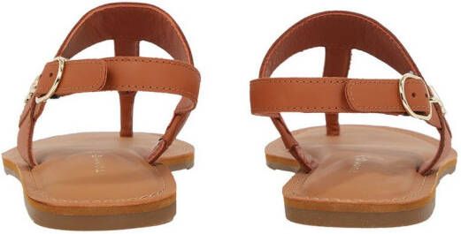 Tommy Hilfiger Sandalen LEATHER THONG SANDAL sandaal zomerschoen flats met teenband