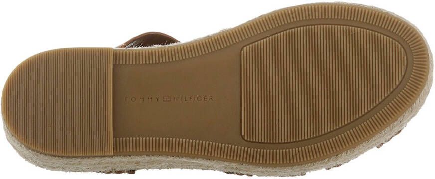 Tommy Hilfiger Sandalen TH AUTHENTIC LEATHER ESPADRILLE zomerschoen sandaal plateauhak met verstelbare gesp