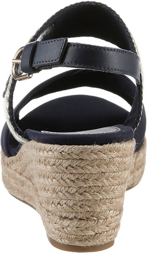 Tommy Hilfiger Sleehaksandaaltjes GOLDEN WEBBING MID WEDGE