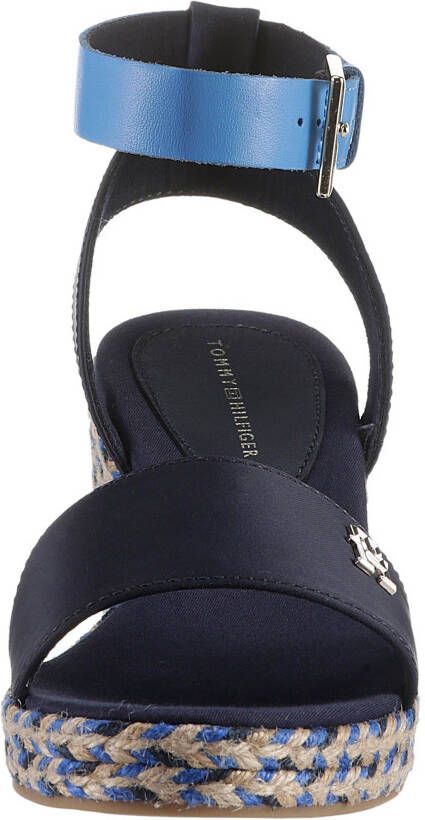 Tommy Hilfiger Sleehaksandaaltjes COLORFUL WEDGE SATIN SANDAL