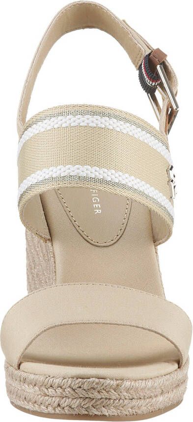 Tommy Hilfiger Sleehaksandaaltjes WEBBING HIGH WEDGE SANDAL