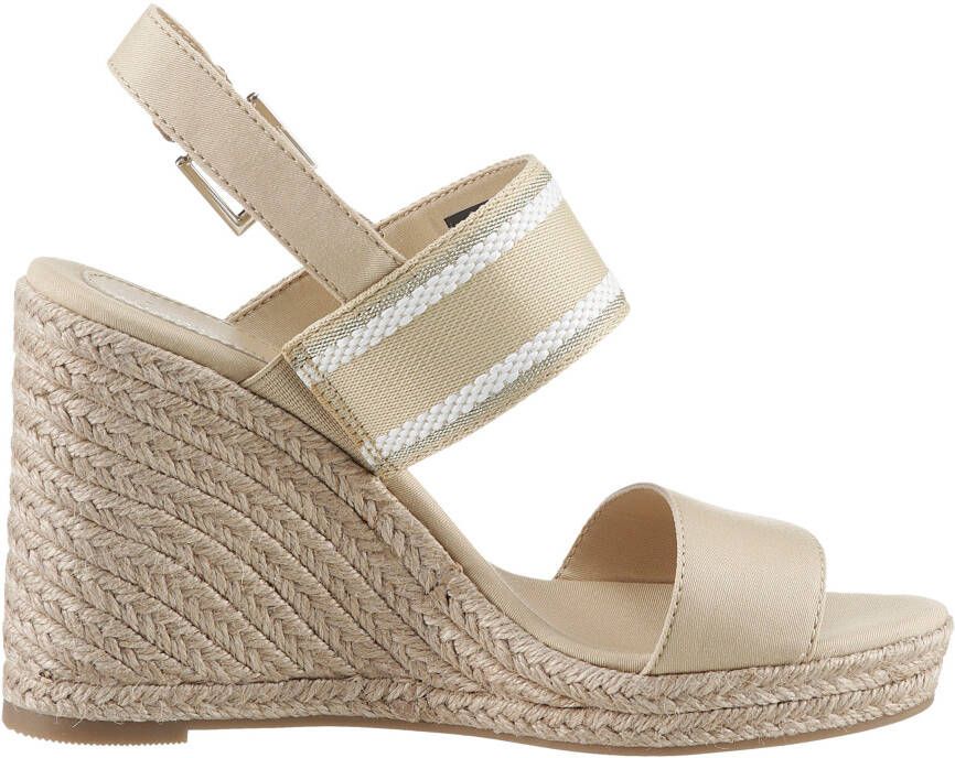 Tommy Hilfiger Sleehaksandaaltjes WEBBING HIGH WEDGE SANDAL