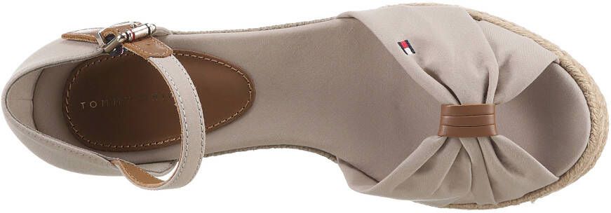 Tommy Hilfiger Sleehaksandaaltjes BASIC OPEN TOE MID WEDGE met een verstelbaar riempje