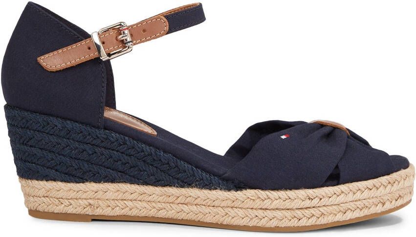 Tommy Hilfiger Sleehaksandaaltjes BASIC OPEN TOE MID WEDGE