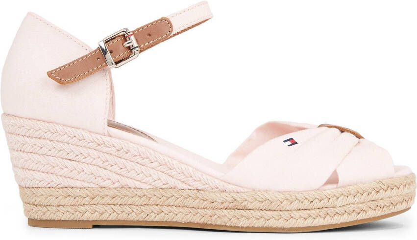 Tommy Hilfiger Sleehaksandaaltjes BASIC OPEN TOE MID WEDGE