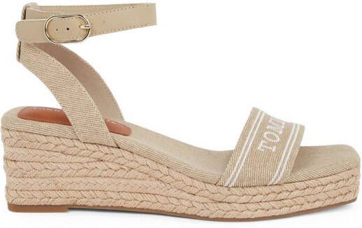 Tommy Hilfiger Sleehaksandaaltjes ESPAD MID WEDGE bandjessandaal zomerschoen met verstelbare gesp