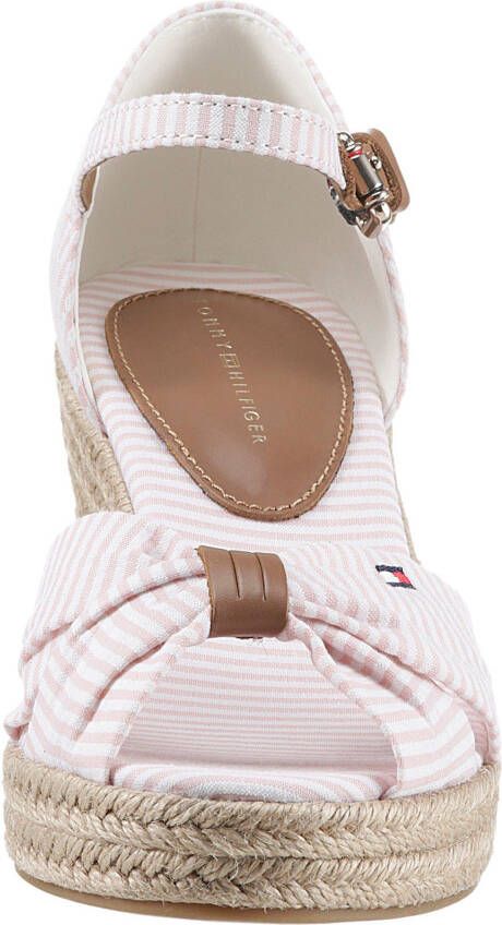 Tommy Hilfiger Sleehaksandaaltjes HIGH WEDGE SEERSUCKER