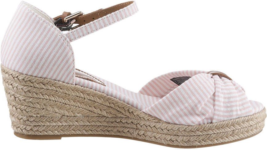 Tommy Hilfiger Sleehaksandaaltjes HIGH WEDGE SEERSUCKER - Foto 6