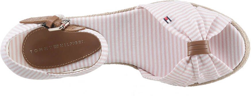 Tommy Hilfiger Sleehaksandaaltjes HIGH WEDGE SEERSUCKER