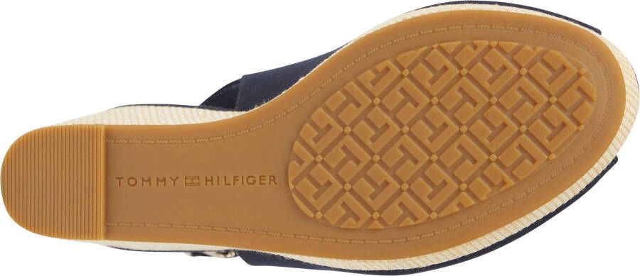 Tommy Hilfiger Sleehaksandaaltjes ICONIC ELENA SLING BACK WEDGE zomerschoen sandaal keilhak met verstelbare gesp