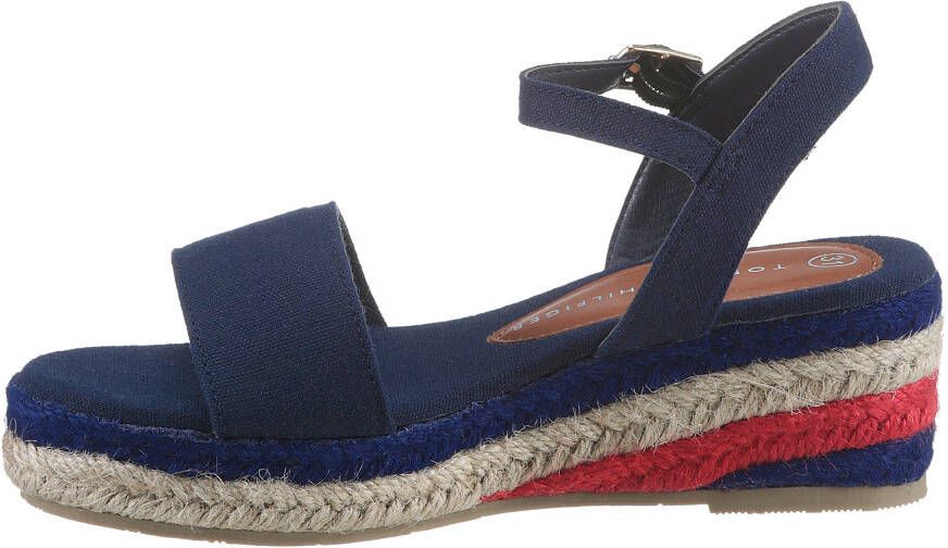 Tommy Hilfiger Sleehaksandaaltjes ROPE WEDGE SANDAL