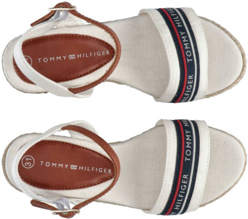 Tommy Hilfiger Sleehaksandaaltjes ROPE WEDGE SANDAL BLUE