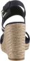 Tommy Hilfiger Sleehaksandaaltjes WEBBING HIGH WEDGE SANDAL zomerschoen sandaal wig hak met zij th-label - Thumbnail 9