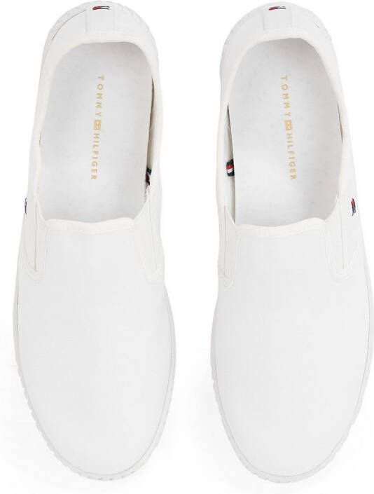 Tommy Hilfiger Slip-on sneakers CANVAS SLIP-ON SNEAKER vrijetijdsschoen instapschoen slipper lage schoen vlaggenborduring