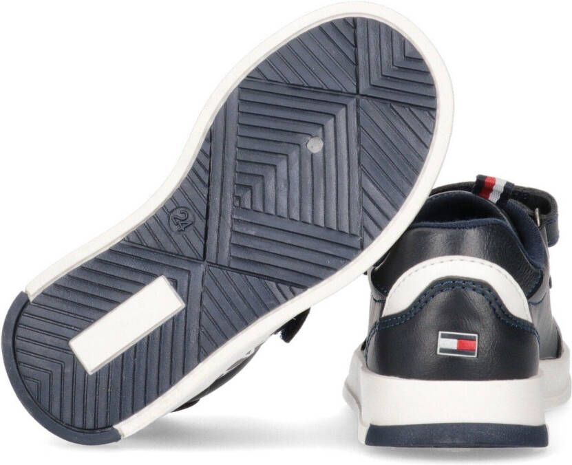 Tommy Hilfiger Slip-on sneakers LOW CUT LACE-UP VELCRO SNEAKER met logo-opschrift opzij