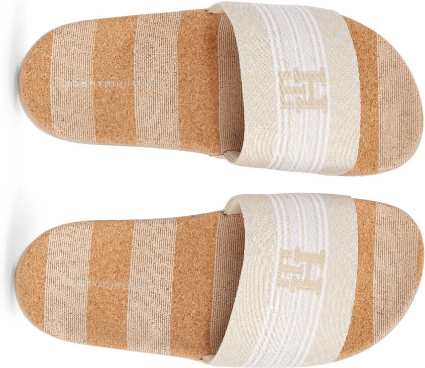 Tommy Hilfiger Slippers TH WOVEN SLIDE met th-logoborduursel